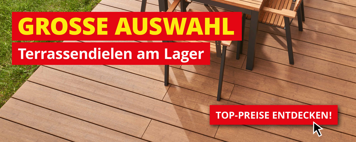 Große Auswahl Terrassendielen am Lager: Top-Preise entdecken!